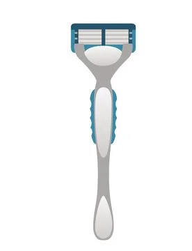 Modern razor with multiple blades vector illustration isolated on white bac.. Stock Illustration