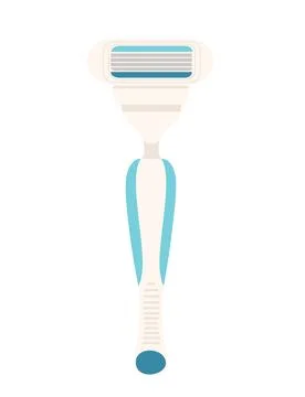 Modern razor with multiple blades vector illustration isolated on white backg Stock Illustration