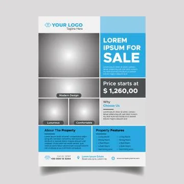 Modern real estate flyer Stock Illustration