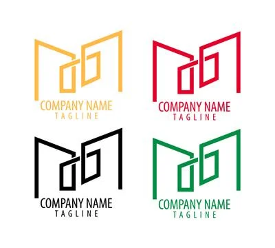 Modern Real Estate Logo Template Set  Minimal Business, Architecture and Pr.. Stock Illustration