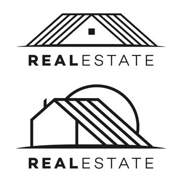 Modern real estate logo. Vector illustration. Stock Illustration