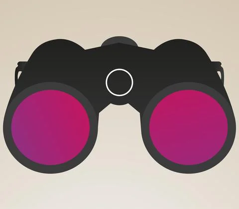 Modern realistic binocular vector. 스톡 일러스트