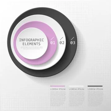 Modern realistic pie chart infographic elements Stock Illustration