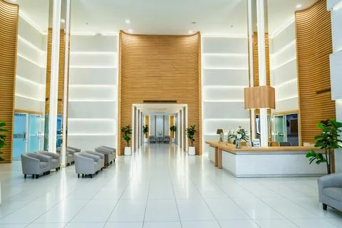 Modern reception hall interior Fotos Stock