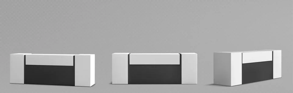 Modern reception table collection Stock Illustration