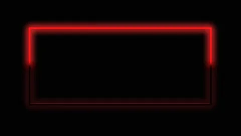 Modern rectangle border, Glowing Rectangle Frame Appears 4K animation. Stock Footage 297605902