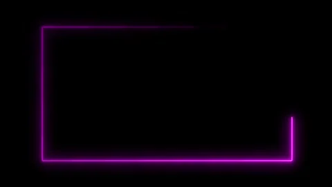 Modern rectangle border, Glowing Rectangle Frame Appears 4K animation. Stock Footage 321637029
