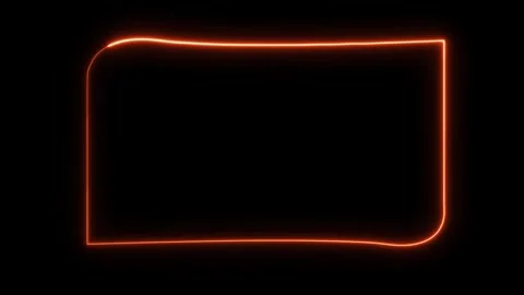 Modern rectangle border, Glowing Rectangle Frame Appears 4K animation. Stock Footage 321637035