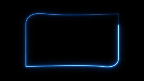 Modern rectangle border, Glowing Rectangle Frame Appears 4K animation. Stock Footage 321637041