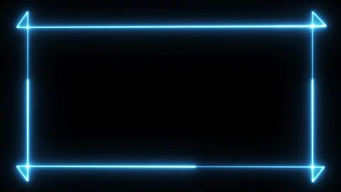 Modern rectangle border, Glowing Rectangle Frame Appears 4K animation. Stock Footage 321637046