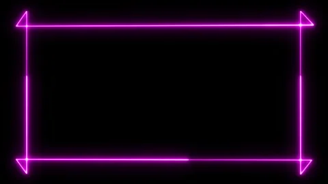 Modern rectangle border, Glowing Rectangle Frame Appears 4K animation. Stock Footage 321637047