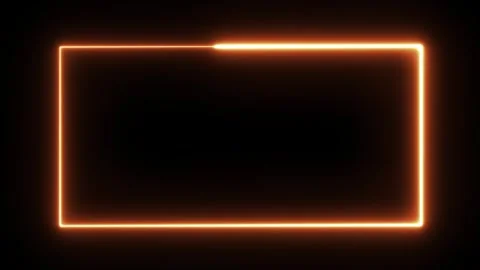 Modern rectangle border, Glowing Rectangle Frame Appears 4K animation. Stock Footage 321637108
