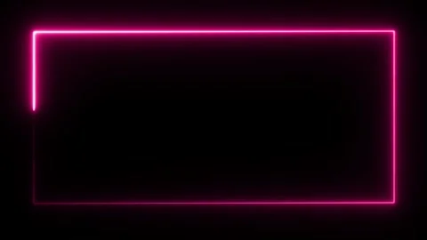 Modern rectangle border, Glowing Rectangle Frame Appears 4K animation. Stock Footage 321637166