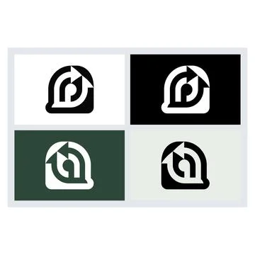 Modern Recycling Symbol Vector Logo Design Stock Illustration