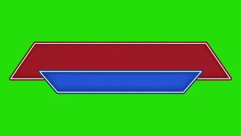 Modern Red and Blue Geometric Lower Third Banner Animation Stock Footage 332729050
