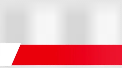 Modern Red and White Lower Third Graphic with Reveal Animation Stock Footage 334559892