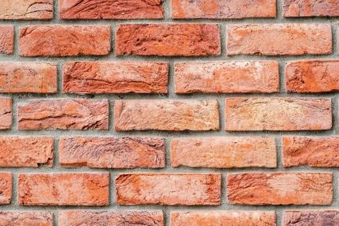 Modern red brick facade Foto stock