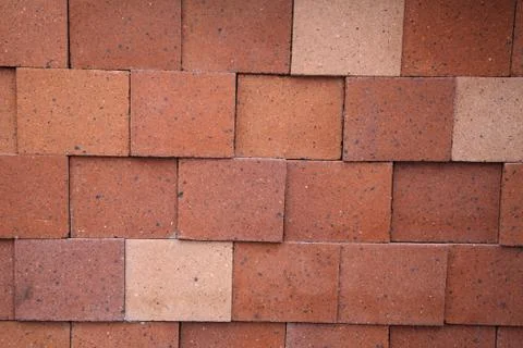 Modern red brick wall pattern texture Stock Photos