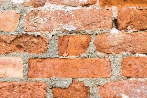 Modern red brick wall texture pattern background. Stock Photos