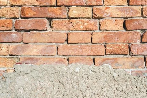 Modern red brick wall texture pattern background. Stock Photos