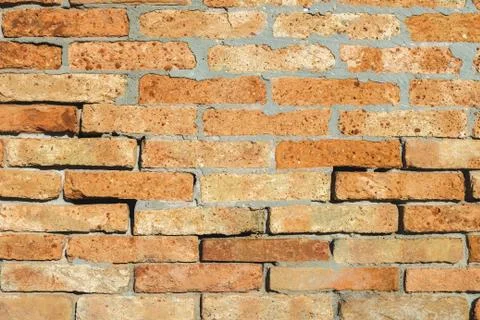 Modern red brick wall texture pattern background. Stock Photos