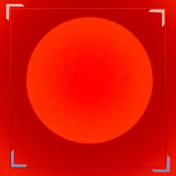 Modern Red Circle With Frame &amp; Pattern Background Template Design Stock Illustration