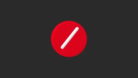 A modern red circle with a white "X" or cross symbol in the center animatio.. Vídeo Stock 330317572