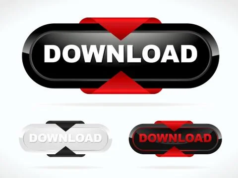 Modern Red Download Button イラスト素材