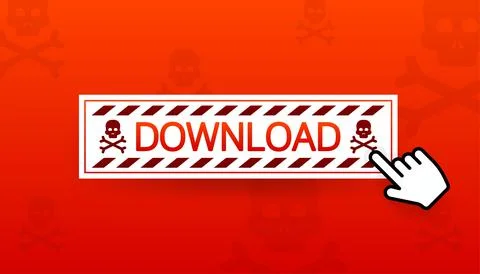 Modern red download web template on light backdrop. Creative design. Web banner Stock Illustration