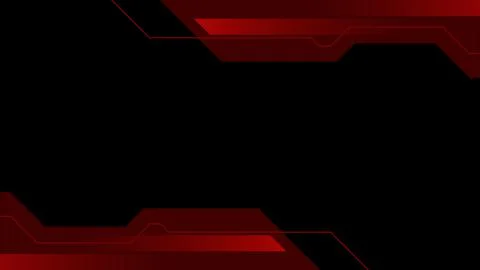 Modern red frame with black  background, geometry futuristic graphic Stock Illustration