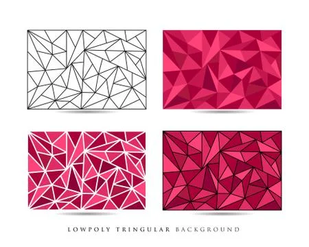 Modern red polygonal geometric background template. low-poly abstract backgro Stock Illustration
