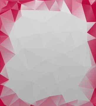 Modern Red &amp; White Abstract Low Poly Geometric Gradient Polygonal Background Stock Illustration