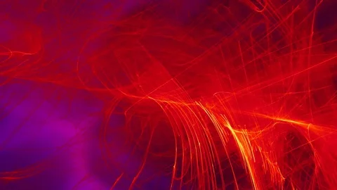 Modern red yellow dynamic flame fractal on the magenta background with bokeh Stock Footage 74566402