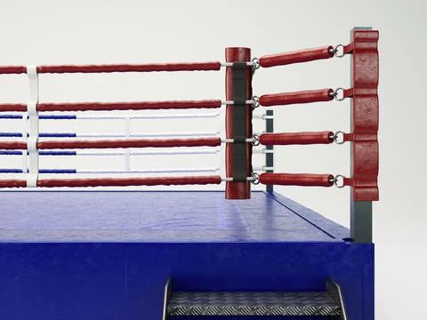 Modern Regulation Boxing Ring Stock Illustration