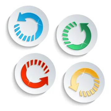 Modern reload button circle arrow shape Illustrazione stock