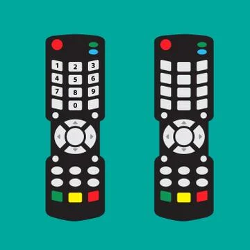 Modern Remote control with arrow button and number and no number on button in Stock Illustration