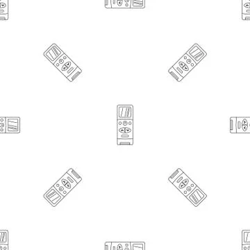 Modern remote control conditioner pattern seamless Illustrazione stock