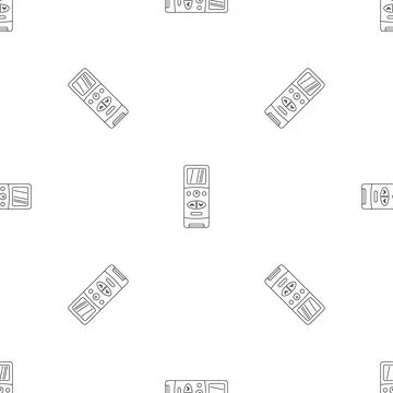 Modern remote control conditioner pattern seamless Stock Illustration