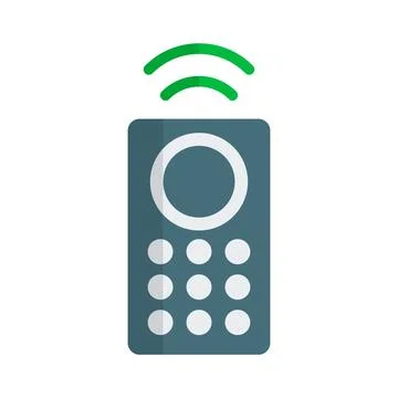 Modern remote control icon. Remote control device and radio waves. Vector. Stock Illustration