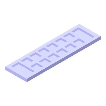 Modern remote control with minimalist design isometric projection Stock Illustration
