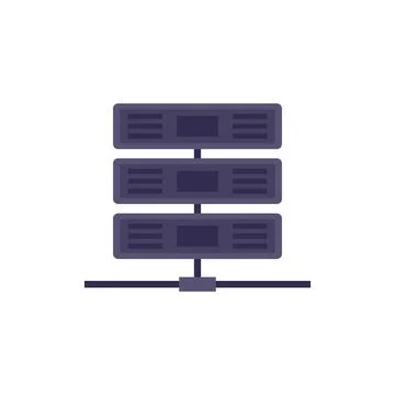 Modern remote server icon flat isolated vector Stock Illustration