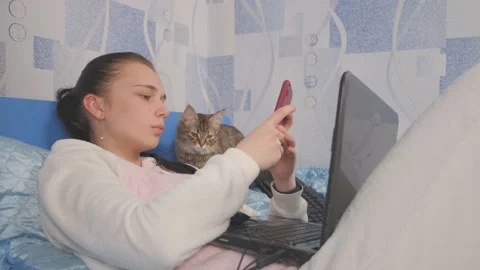 Modern remote work or online training. Stock Footage 132701347