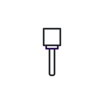 Modern rendering of a sponge brush icon, highlighting creative tool minimal.. Illustration