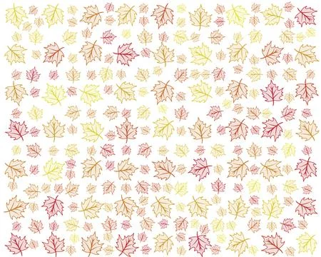 Modern repeating maple leaf pattern in bright autumn colors Illustrazione stock