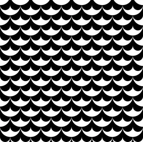 Modern repeating seamless pattern of repeat round shapes. Waves design elements Stock Illustration