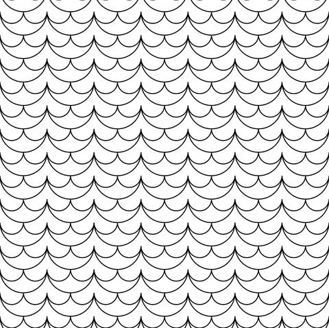 Modern repeating seamless pattern of repeat round shapes. Waves design elements Stock Illustration