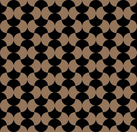 Modern repeating seamless pattern of repeat round shapes. Geometric arabic Illustrazione stock