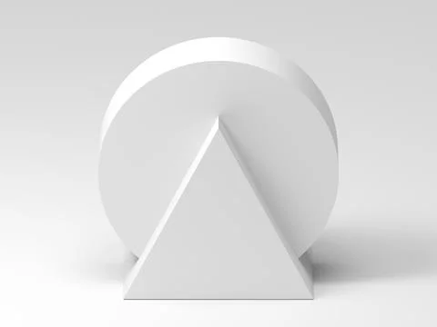 Modern representation of abstract geometric shapes, 3d render Illustrazione stock