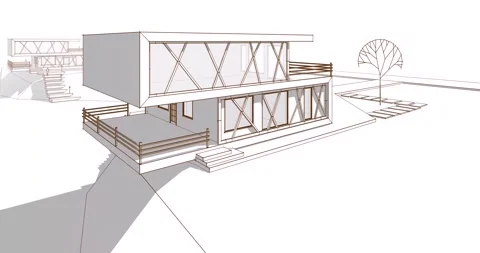 Modern residential architecture Stock Footage 275155683