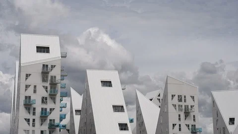 Modern residential buildings Stock Footage 103990784